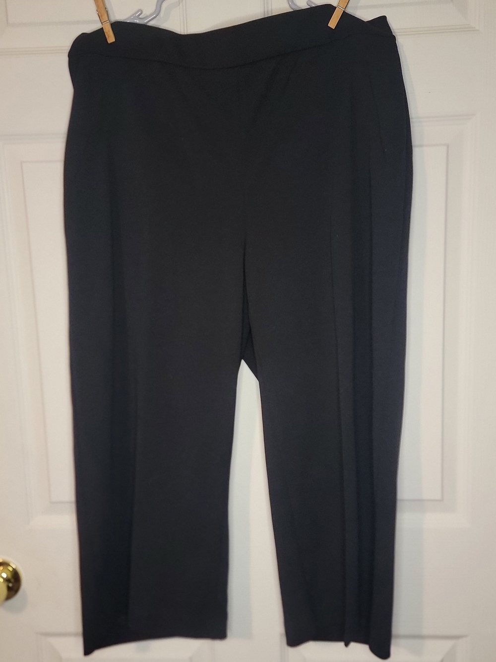 Jules & Leopold Black Straight-Leg Pull-On Trousers, Wide Leg